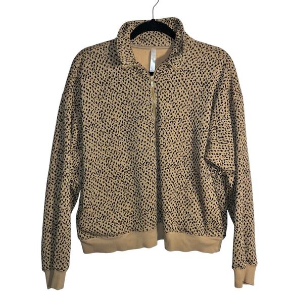Fabletics Cozy Fleece Half Zip Animal Print Sweatshirt Women’s Size XL - Picture 1 of 6